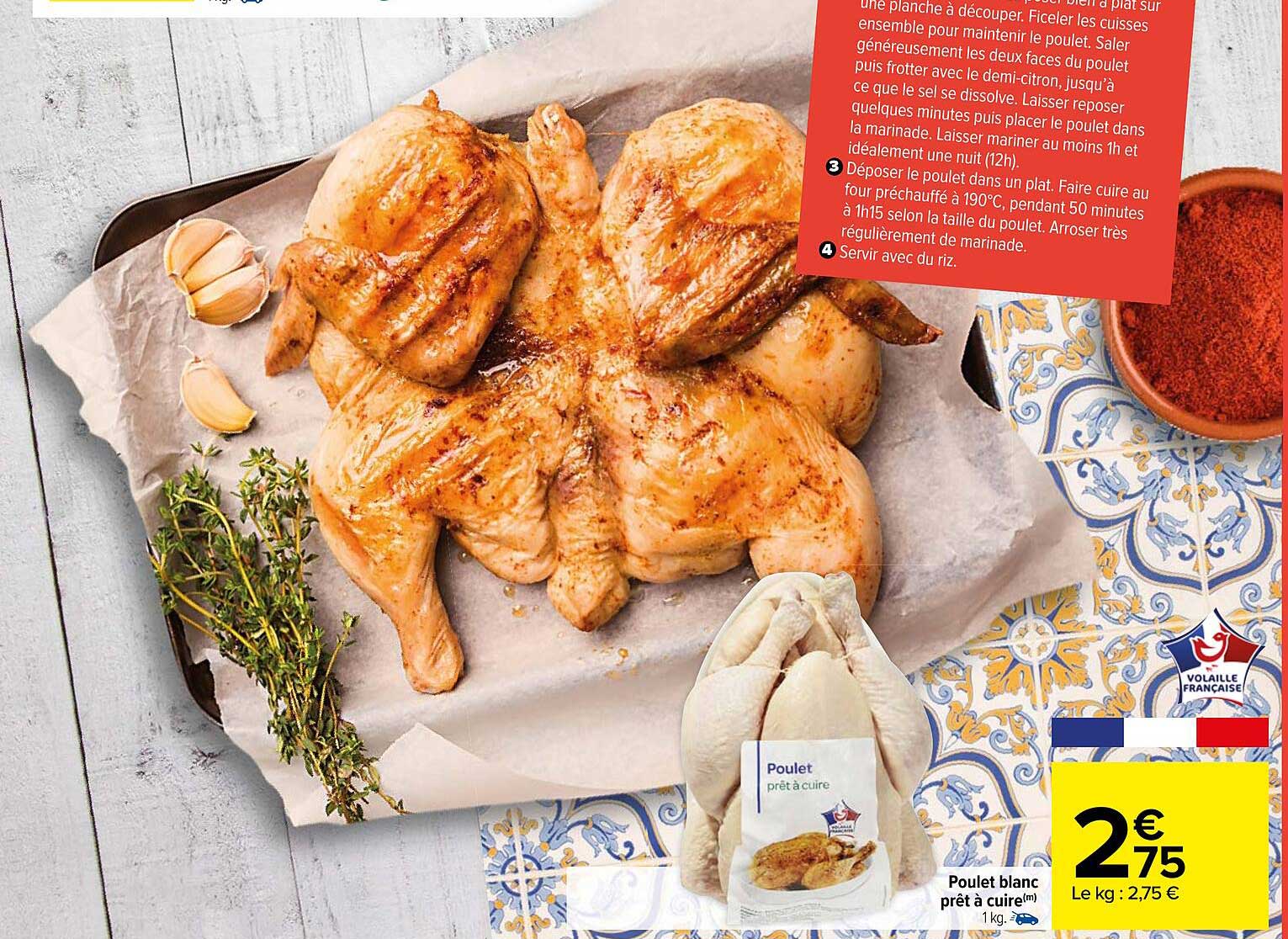 Poulet Blanc Prêt à Cuire