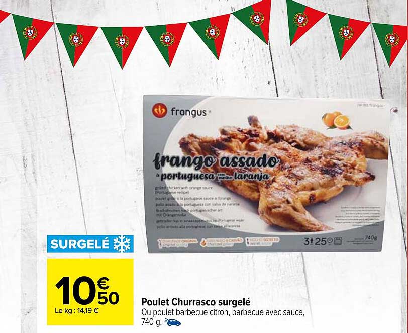 poulet churrasco surgelé