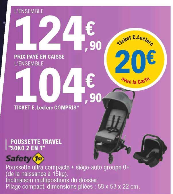 poussette travel "soko 2 en 1" safety 1st