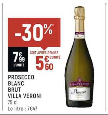 prosecco blanc brut villa veroni