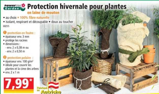 protection hivernale pour plantes en laine de mouton powertec garden