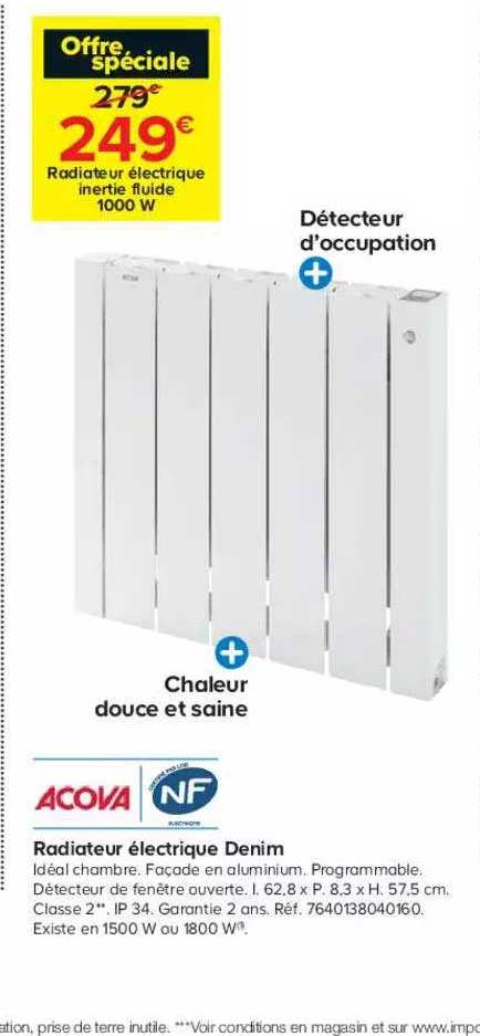 Radiateur électrique Denim Acova