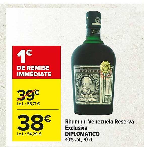 rhum du venezuela reserva exclusiva diplomatico
