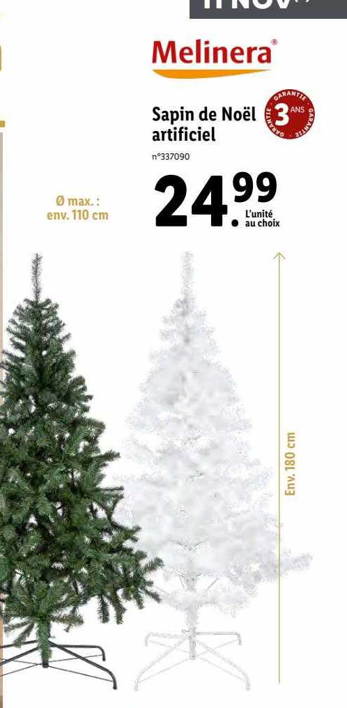 sapin de noël artificiel melinera