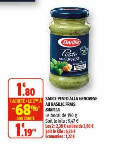 Sauce Pesto Alla Genovèse Au Basilic Fais Barilla