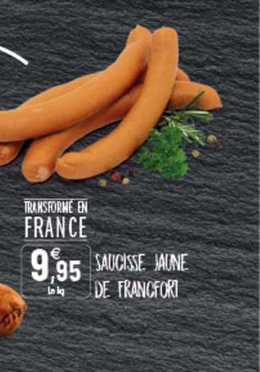 saucisse jaune de francfort