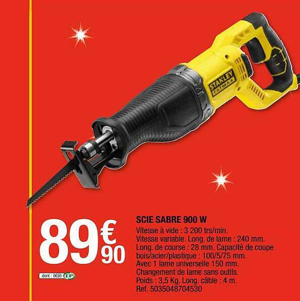 scie sabre 900 w stanley fatmax