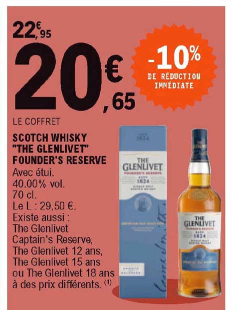 Scotch Whisky "the Glenlivet" Founder's Reserve