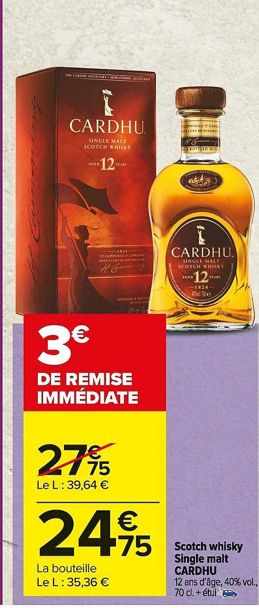 scotch whisky single malt cardhu