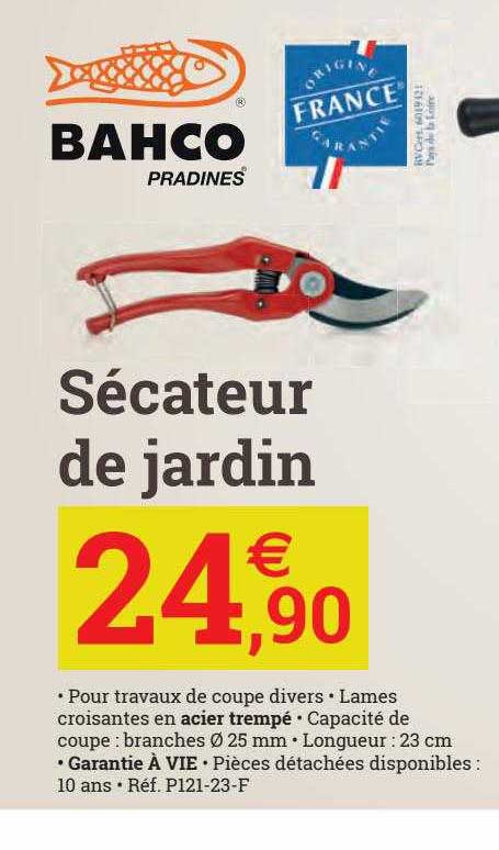 Sécateur De Jardin Bahco