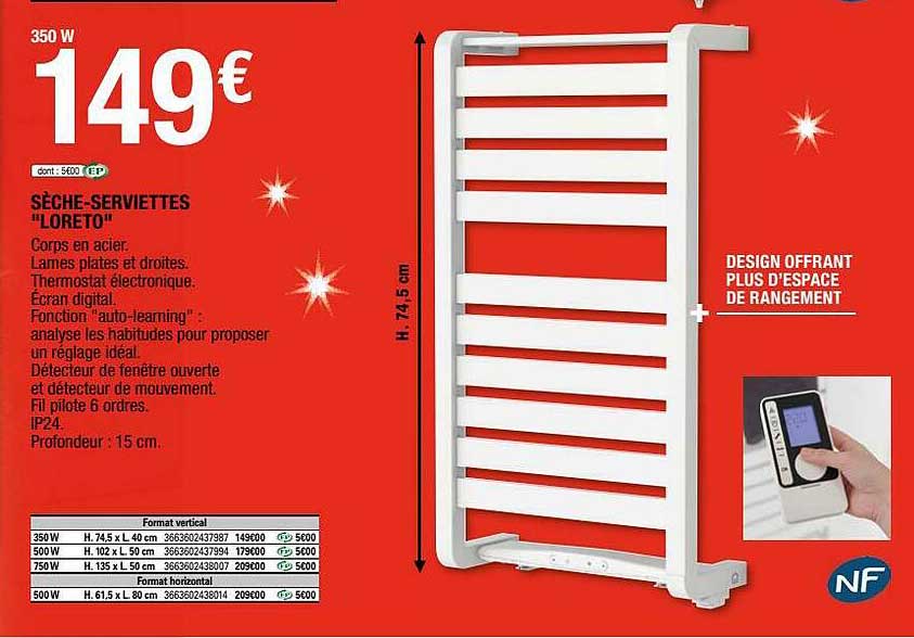 sèche-serviettes "loreto"