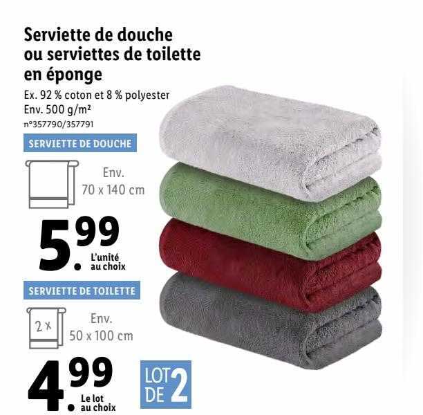 Serviette De Douche Ou Serviettes De Toilette En éponge