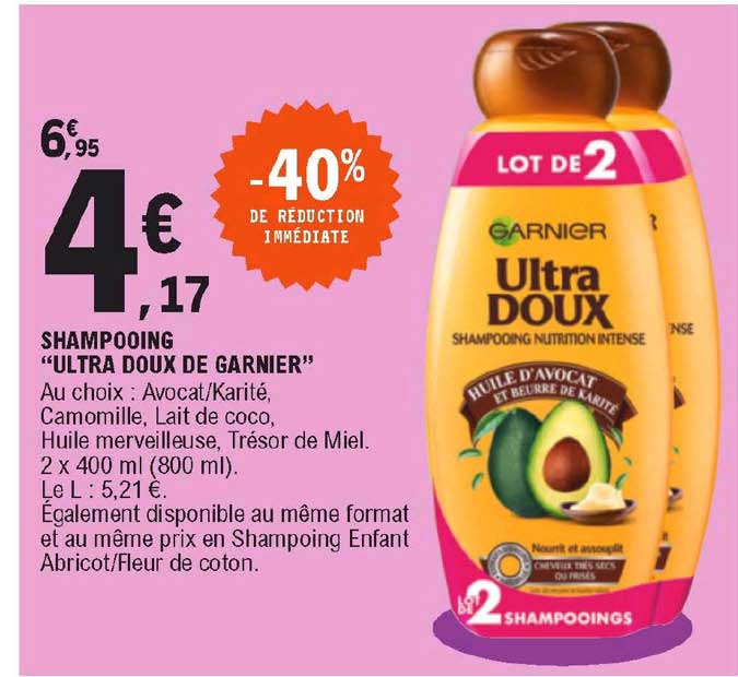 Shampooing "ultra Doux De Garnier"