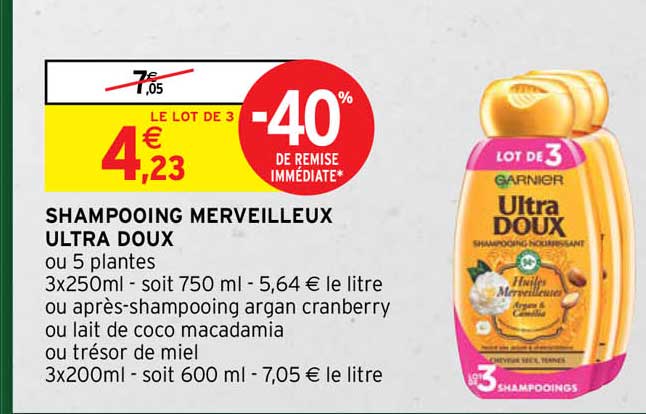 shampooing merveilleux ultra doux