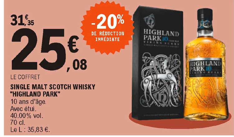 single malt scotch whisky "highland park"
