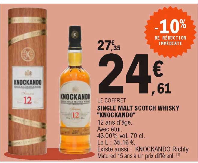 single malt scotch whisky "knockando"