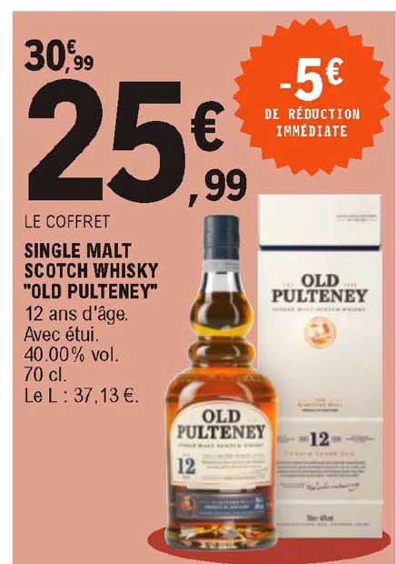 single malt scotch whisky "old pulteney"