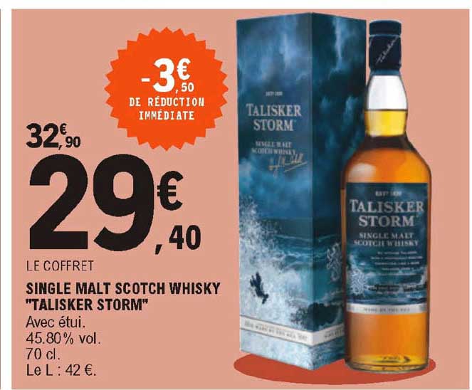 single malt scotch whisky "talisker storm"