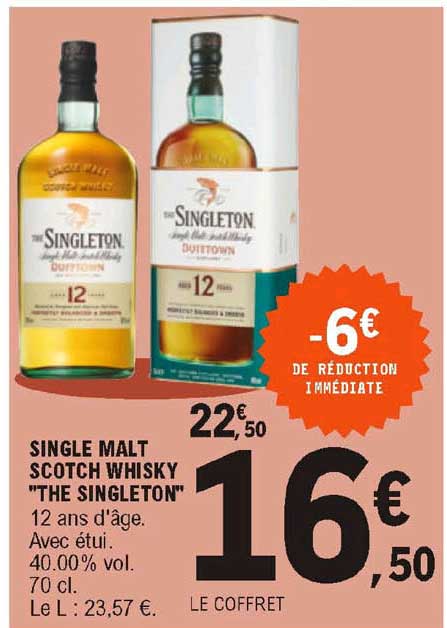 single malt scotch whisky "the singleton"