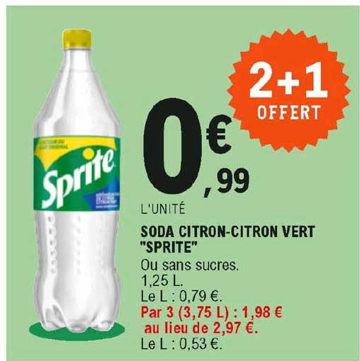 soda citron-citron vert "sprite"