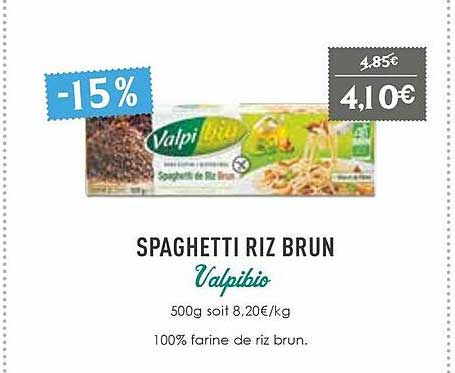 Spaghetti Riz Brun Valpibio