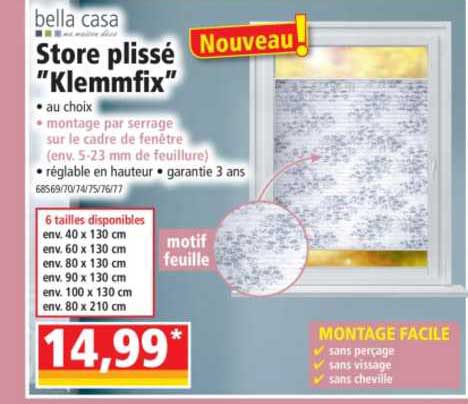 store plissé "klemmfix" balla casa