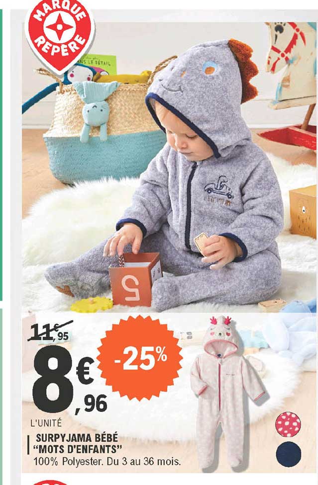 surpyjama bébé "mots d'enfants"