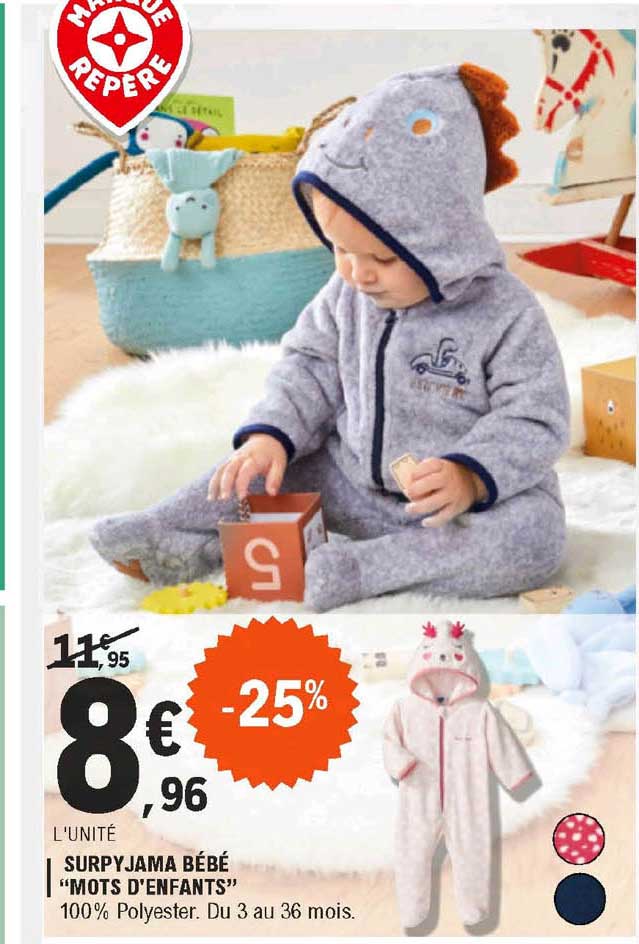 surpyjama bébé "mots d'enfants"