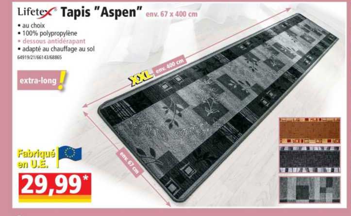 tapis "aspen" lefetex
