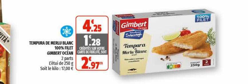 tempura de merlu blanc 100% filet gimbert océan