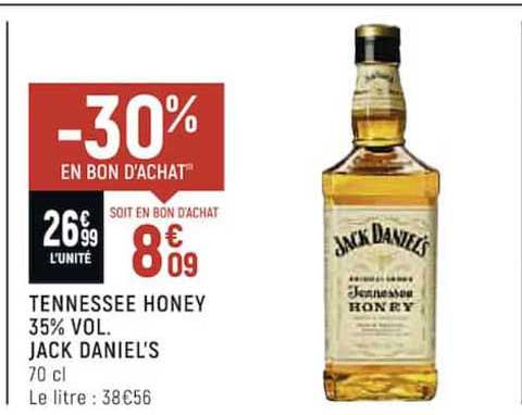 tennessee honey 35% vol. jack daniel's