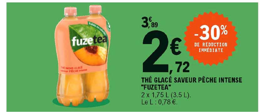 Thé Glacé Saveur Pêche Intense "fuzetea"