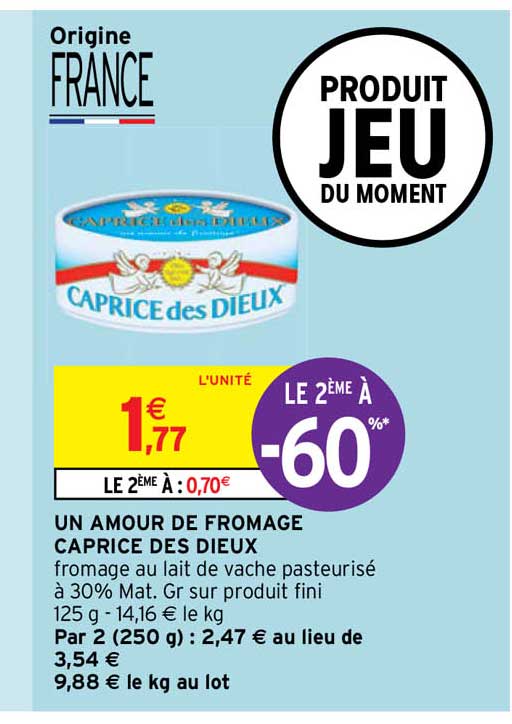 Un Amour De Fromage Caprice Des Dieux