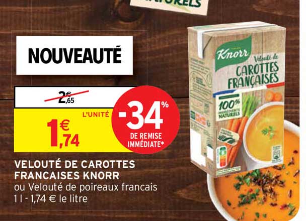 velouté de carottes françaises knorr