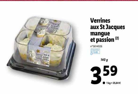 verrines aux st jacques mangue et passion
