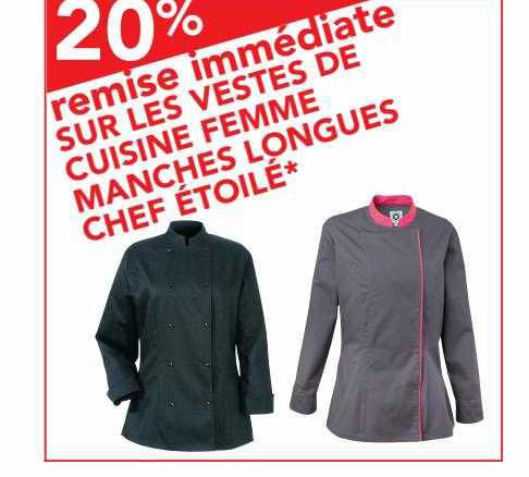 vestes de cuisine femme manches longues chef étoilé