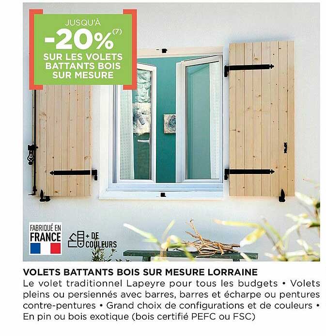 volets battants bois sur mesure lorraine