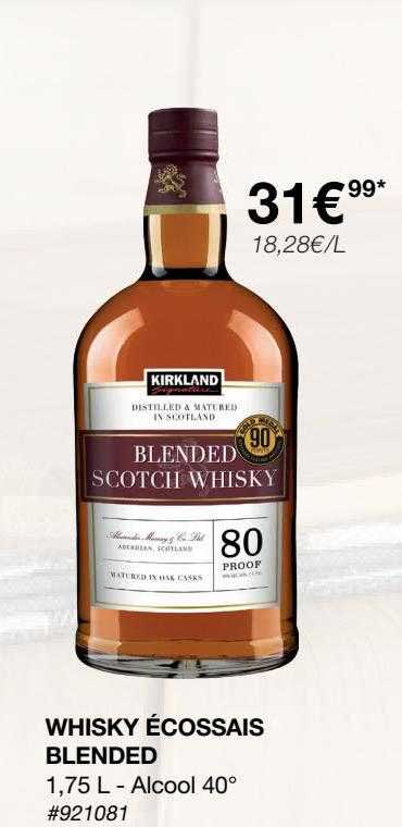 whisky écossais blended kirkland