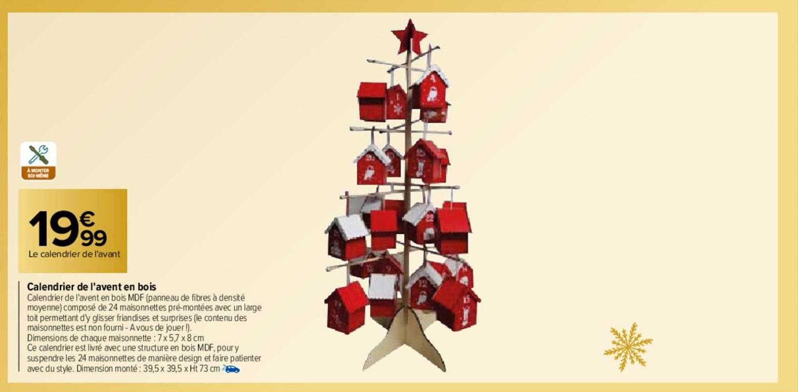 calendrier de l'avent en bois