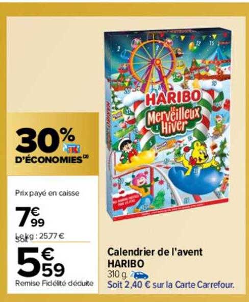 calendrier de l'avent haribo