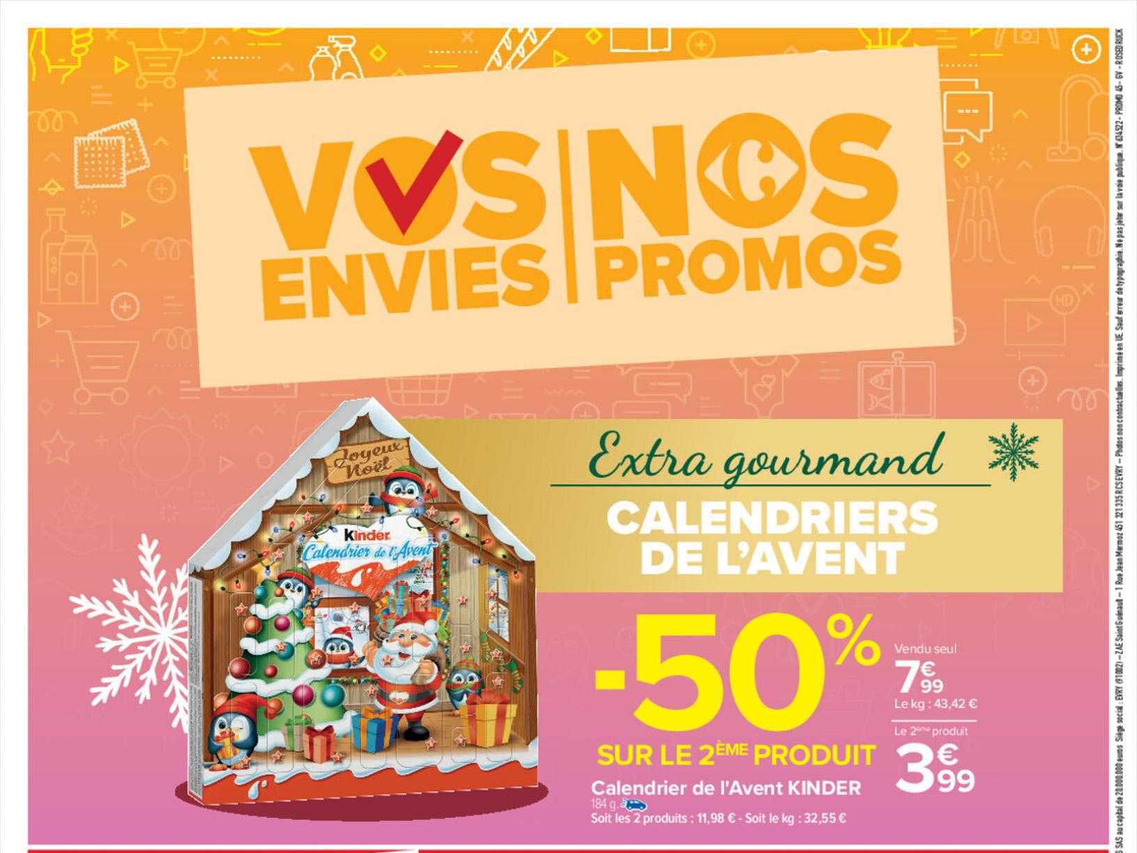 calendrier de l'avent kinder