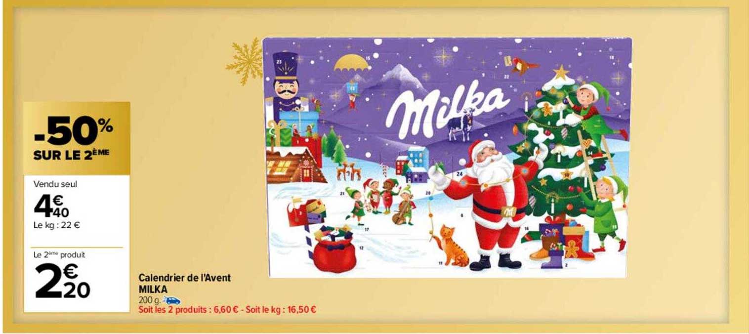 calendrier de l'avent milka