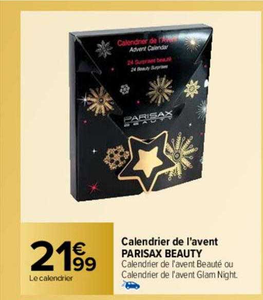 calendrier de l'avent parisax beauty