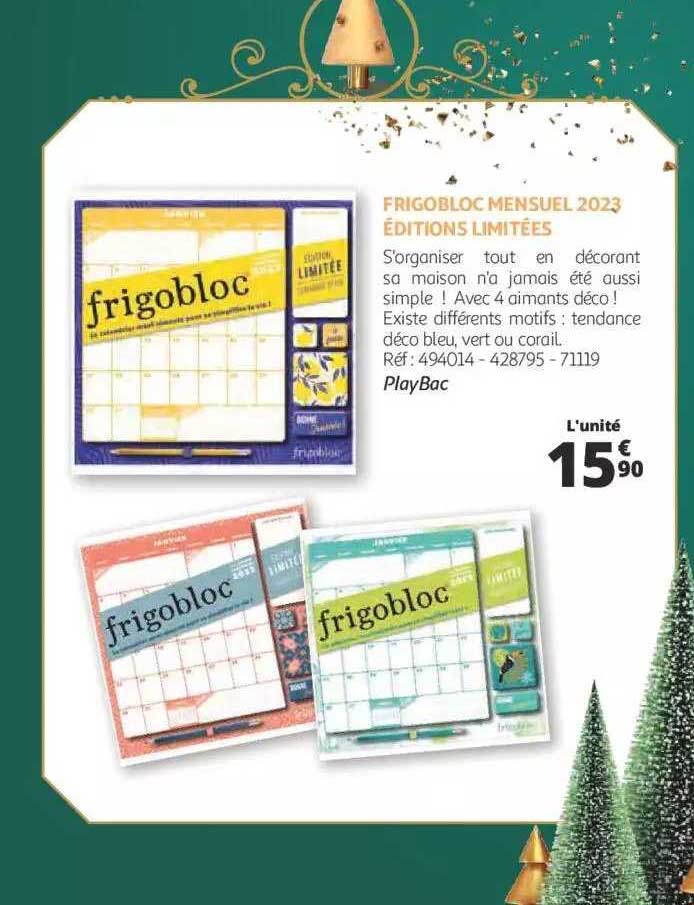 frigobloc  mensuel 2023 éditions limitées