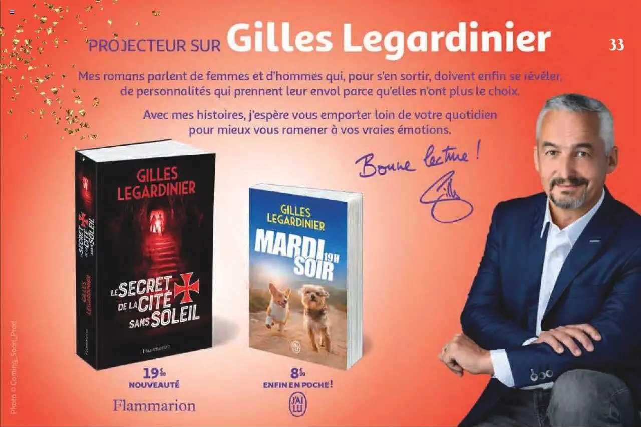 le secret de la cité sans soleil - gilles legardinier, mardi 19h soir - gilles legardinier