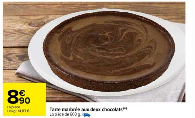 tarte marbrée aux deux chocolats