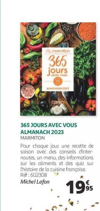 365 jours avec vous almanach 2023 - marmiton