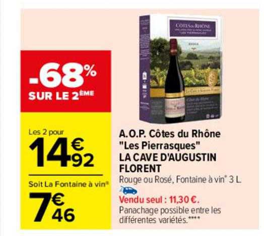 a.o.p. côtes du rhône "les pierrasques" la cave d'augustin florent