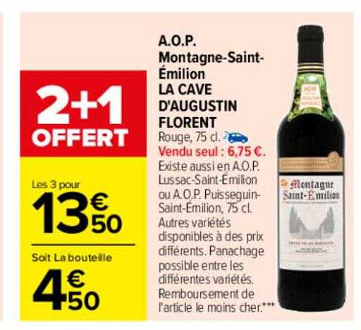 a.o.p. montagne-saint-émilion la cave d'augustin florent