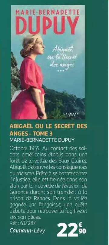 abigaël ou le secret des anges - tome 3 - marie-bernadette dupuy